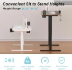 48*24 Inch Electric Height Adjustable Desk,Standing Desk , Computer Desk &Office Desk for Home – close-up detail