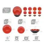 12 Pc Berry Vintage Dinnerware Plates High-End Ceramic Salad Bowls Coffee Mug Practical Home Ware Dinnerware Sets Festival