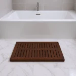 hms 23" Dark Brown Teak Slat Bath Mat
