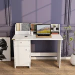 YQ FOREVER Corner Study MDF Desk Home Office Table Desk Officeworks Dual Computer Desk - Image 2