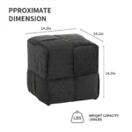 Goldoma Square Corduroy Ottoman Foot Rest in Grey - modern corduroy ottoman foot rest for living room