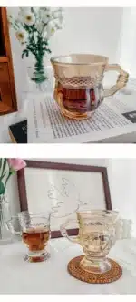 Heat Resistant Thick Glass Cup Luxurious European Style Teacup Coffee Cup Healthy Drink Mug Tea Mugs – base detail