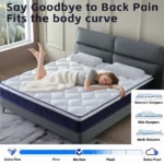 Goldoma 10 inch hybrid mattress with pocket springs and CertiPUR-US certified foam in a bedroom setting