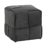 Goldoma Square Corduroy Ottoman Foot Rest in Grey - modern corduroy ottoman foot rest for living room