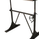 HMS Brown and Black Adjustable Height Writing Desk Solid Wood and Iron Computer Desk – styled in a modern Writing Desks