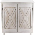 PARISLOFT Rustic Farmhouse Wood Accent Buffet Sideboard Storage Server Cabinet with 2 Doors,Entryway Kitchen Dining Console Livi - Image 4