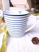 British ceramic Roland simple elegant romantic Mug European coffee tea cup office water cup underglaze color – base detail