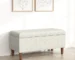 Goldoma Accent Storage Bench - 36 Inch Modern Chevron Woven Fabric