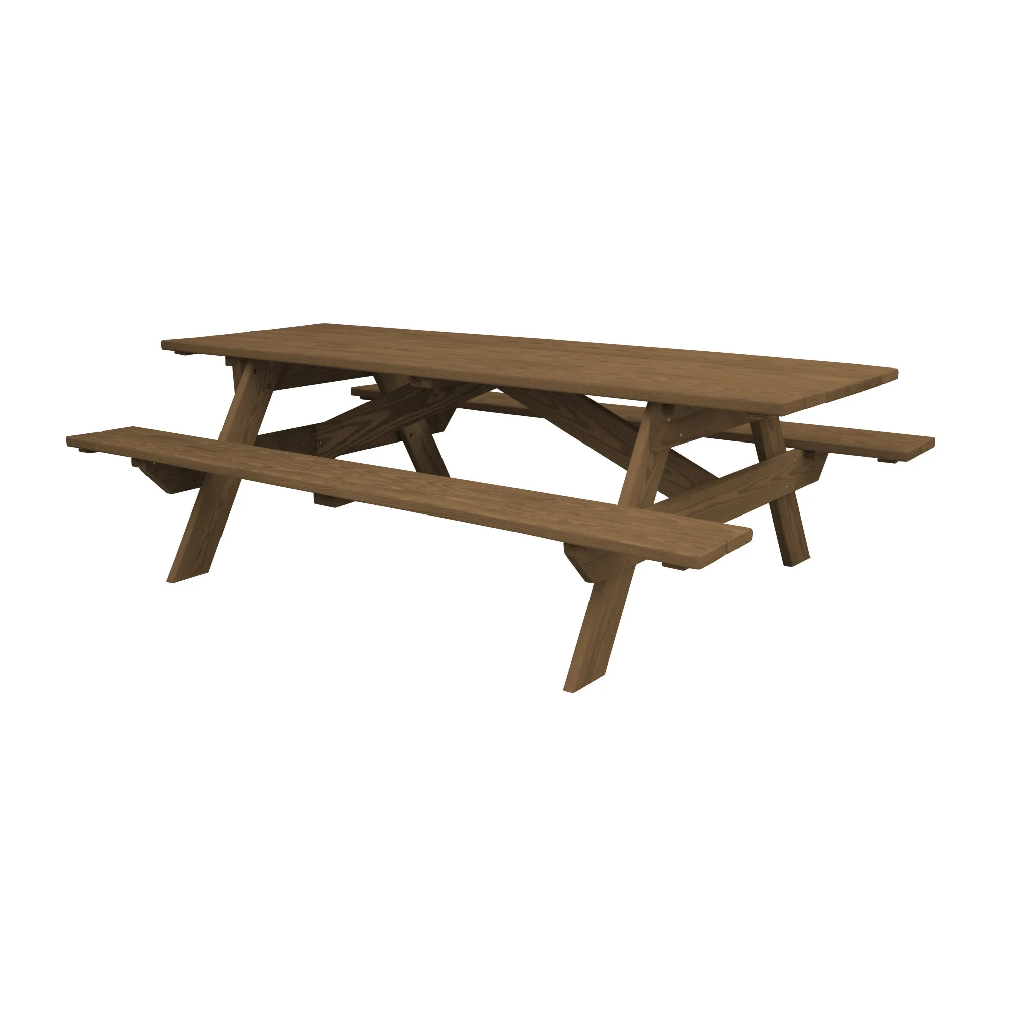 94-Inch Brown Solid Wood Folding Dining Table