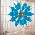 Home Design Fancy Pendant Light House Lighting Ceiling Lamp Decorative Modern Murano Style Led Blown Glass Chandelier – side