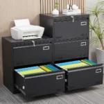 2 Drawer Metal Lateral File Cabinet with Lock,Office Vertical Files Cabinet for Home Office/Legal/Letter/A4 – close-up detail