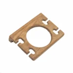 HMS Traditional Solid Teak Toilet Brush Holder and Toothbrush Holder Wall Mount Design – close-up detail