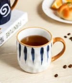 Coffee Mugs Ocean Wind Hand Kneading Ceramic Milk Cup Blue & White Eco Friendly Mugs Coffee Cups Tumbler Cup Kawaii Mug