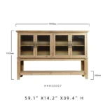 INNOVA Natural Durable Eco-Friendly Artistic Wooden Storage Buffet Sideboards Cabinets Furniture for Dining Room - Image 7