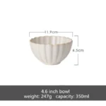 Retro White petal Dinner Plate Ceramic Kitchen Plate Tableware Set Food Dishes Rice Salad Noodles Bowl Soup Kitchen Cook Tool - Image 12
