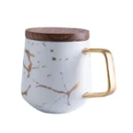 Coffee Mugs Marble Gold Inlay Mug Breakfast Mug Office Home Drinkware Milk Cup Dropshipping – styled in a modern Tabletop