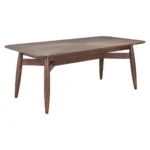 Espresso solid wood dining table 78 inch rectangular in a modern dining room
