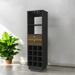 HMS 18" Black Bar Cabinet with Two Drawers - Image 2