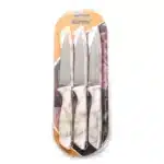 LONSDOW 3cr13 Stainless Steel Blade Beaf Kitchen Knife Set Hollow Marble Pattern ABS Plastic Handle Steak Knife Set – styled