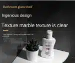 Emerald Marble Corner Shelf Wall Bathroom Mirror Front Cosmetic Storage Rack Metal Bathroom Shelf Shower Shelf Shampoo