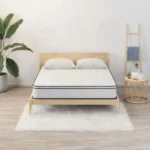 Goldoma queen size hybrid mattress with pocket springs and memory foam, no fiberglass, medium firm support for back pain relief