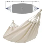 Goodwin Cotton Hammock, Brazilian Double Hammock, Soft Comfortable Fabric Canvas Hammock for Patio, Porch, Garden and