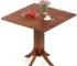 33-inch walnut square pedestal dining table with sleek pedestal base in a modern dining room