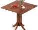 33-inch walnut square pedestal dining table with sleek pedestal base in a modern dining room