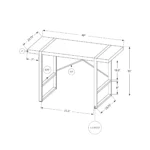 HMS 24" Modern Wooden Computer Desk Convertible and Extendable for Bedroom Home Office or Living Room in Dark Brown Black