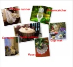 Handmade Crochet Coasters Cotton Lace Cup Mat Placemat 60/70/ 80/ 90 CM RD Shabby Chic 4 Sizes Vintage Crocheted Tablecloth