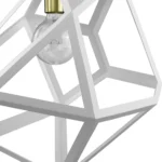 Crystal chandelier pendant HMS Hedron 1-light brass finish warm white light