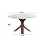 Pandora Round Sintered Stone Dining Table with Rotating Top - 6 Seater
