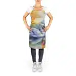 TD Watercolor Birds Design Cooking Tools-Elegant Apron for Kitchen Use – side view