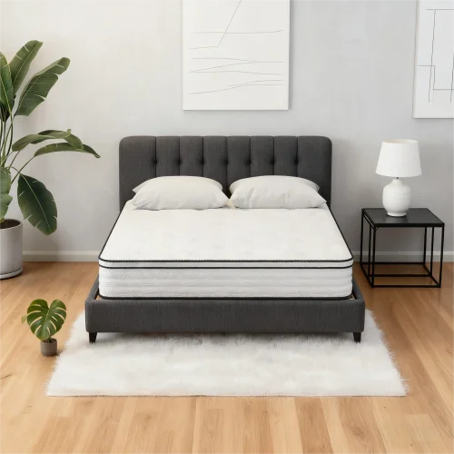 Hd5b46a1fd75147d38fa4c11718a2a9e6f.webp Goldoma queen size hybrid mattress with pocket springs and memory foam, no fiberglass, medium firm support for back pain relief