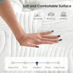 Goldoma Queen Hybrid Mattress 12 Inch – Individually Wrapped Coils & Memory Foam – close-up detail