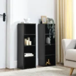 8 Tier Media Tower CD DVD Slim Locker Adjustable Shelves High Narrow Bookshelf Display Multifunctional Double Deck Bookshelf
