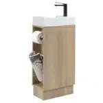 16 Inch Bathroom Vanity Sink Combo for Small Bathroom - Natural Ash – top view