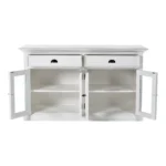 HMS Classic White Small Buffet Table Modern Luxury Sideboard Cabinet for Home Bar or Living Room Traditional Style – side