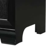 Modern 6-Drawer Wooden Dresser with Bracket Feet and Crystal Knobs – side view
