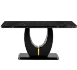 Luxury Stone Dining Table with Metal Legs – Seats 6