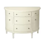 HMS 41 Five-Drawer Sideboard Modern Traditional White Solid Teak Wood for Living Room Dining Kitchen Use - Image 2