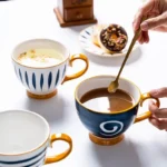 Coffee Mugs Ocean Wind Hand Kneading Ceramic Milk Cup Blue & White Eco Friendly Mugs Coffee Cups Tumbler Cup Kawaii Mug