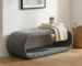 Goldoma 52.17" Wide Chenille Upholstered Bench - Modern Shoe Bench for Entryway, Bedroom End of Bed