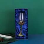 Creative Enamel Iris Glass cup Champagne Flutes Crystalline Party Gift Toasting Glass Goblet Crystal Anniversary unique mug