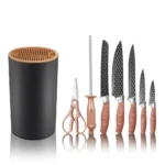 IOKO Chef Slicing Sushi Steak Santoku Knife Set Chef's Vegetable Fruit JapaneseStyle 7 PCS Kitchen Knife Set – in a cozy