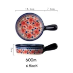 Ceramic Bakeware Bowls Polish Style Hand-painted Kitchen Tableware Salad Dessert Steak Pasta Plate Fruit Tray Decoration - Image 8