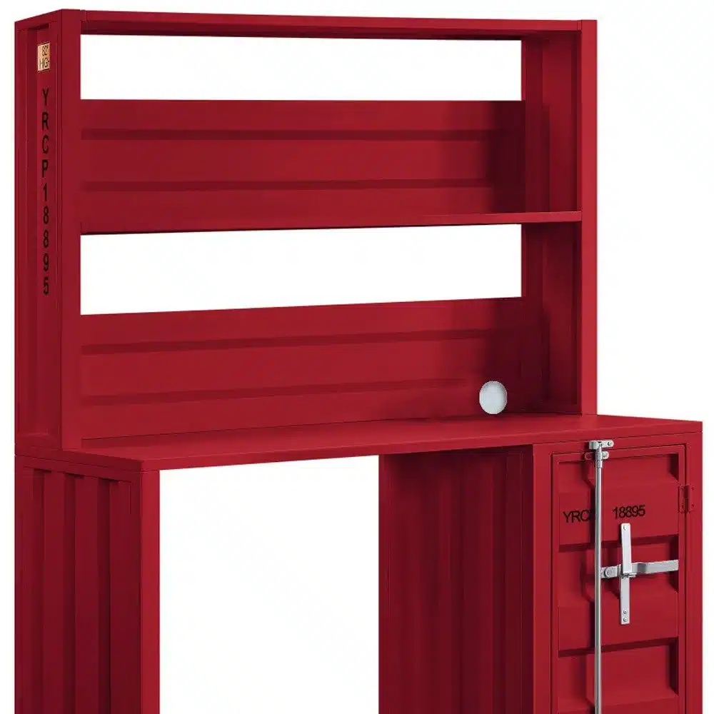 HMS 47" Red Iron Computer Desk with Comfortable Writing Surface