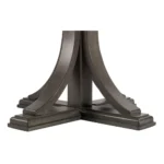 Modern round dining table in solid wood grey finish – round dining table for dining room