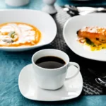 Elegant 50-piece porcelain tableware set by MALACASA Elisa series on a dining table