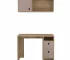 HMS 39" Taupe Extendable Computer Gaming Desk with Two Cabinets and Two Drawers Wooden Metal Material for Dining Application